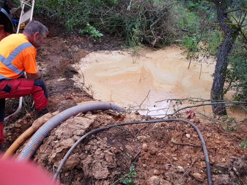 Pompage de boues de forage à Grambois Vaucluse