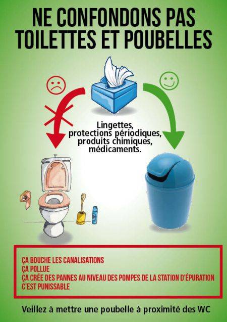 Canalisations bouchées : Pas de lingettes dans les toilettes